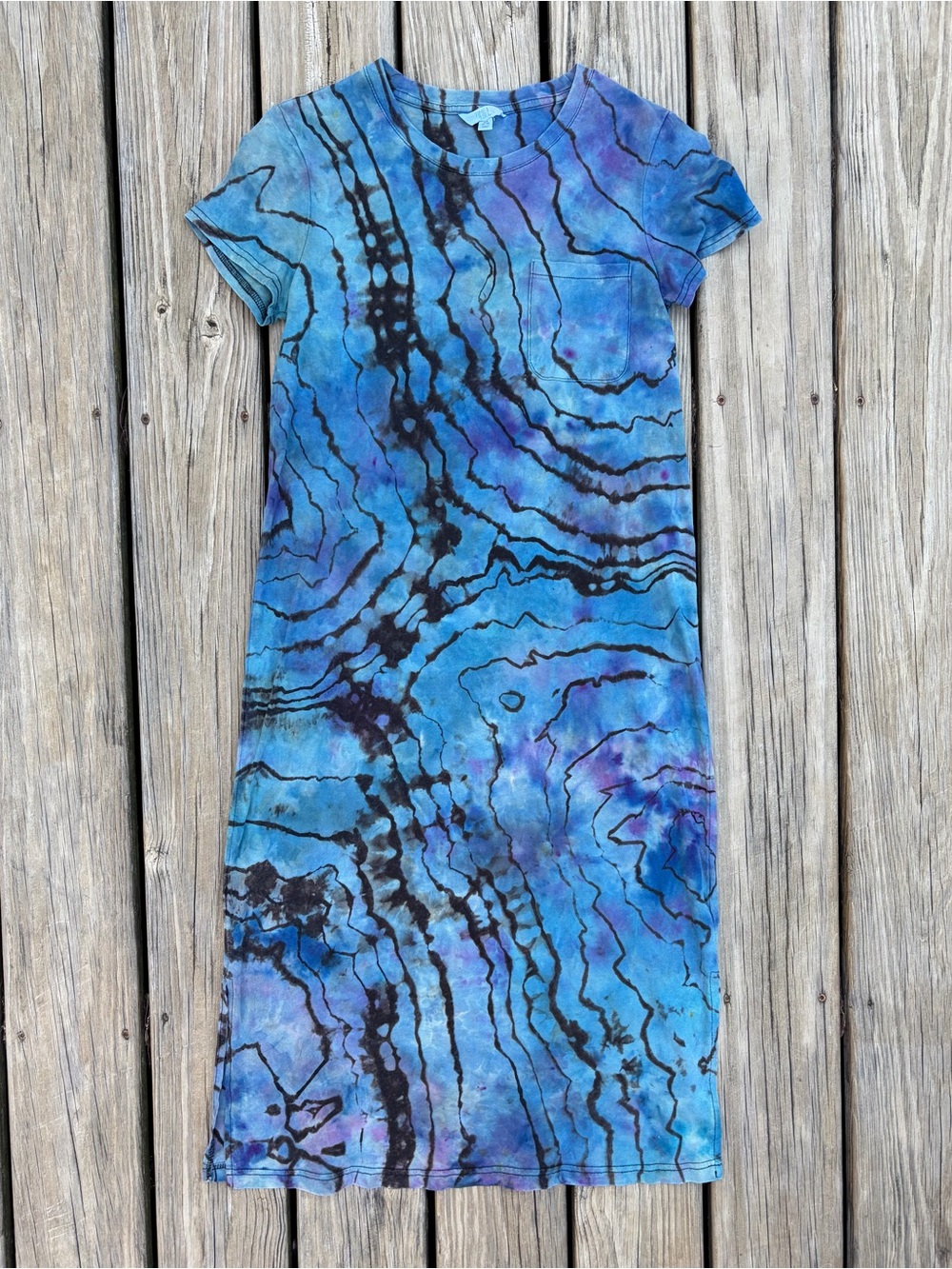 Ice Dyed Short Sleeve Dress